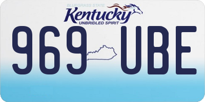 KY license plate 969UBE
