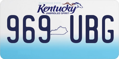 KY license plate 969UBG