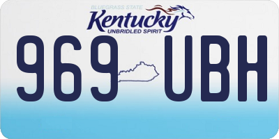 KY license plate 969UBH