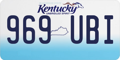 KY license plate 969UBI