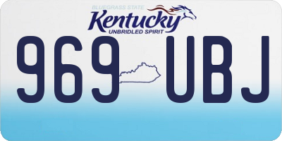 KY license plate 969UBJ