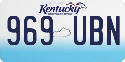 KY license plate 969UBN