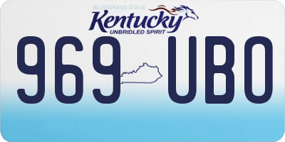 KY license plate 969UBO