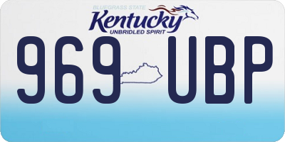 KY license plate 969UBP