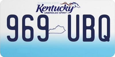 KY license plate 969UBQ