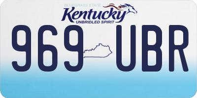 KY license plate 969UBR