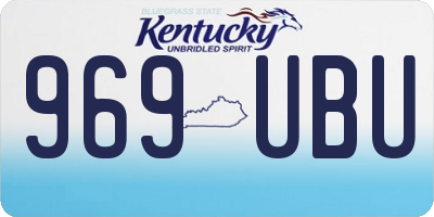 KY license plate 969UBU