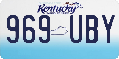 KY license plate 969UBY