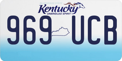 KY license plate 969UCB