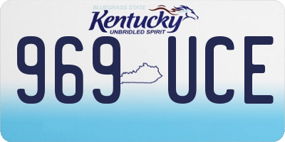 KY license plate 969UCE