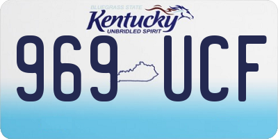 KY license plate 969UCF