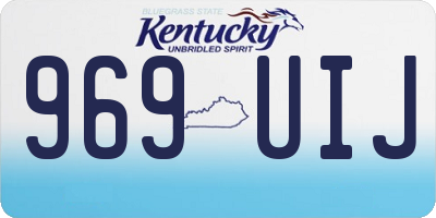 KY license plate 969UIJ