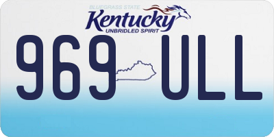 KY license plate 969ULL