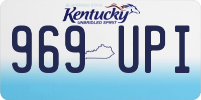 KY license plate 969UPI