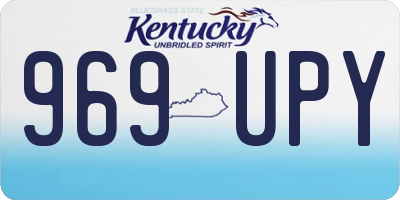 KY license plate 969UPY