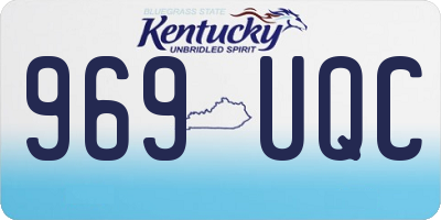 KY license plate 969UQC