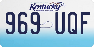 KY license plate 969UQF
