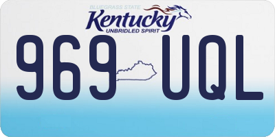 KY license plate 969UQL