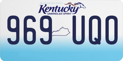 KY license plate 969UQO
