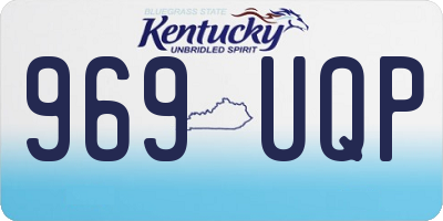 KY license plate 969UQP