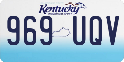 KY license plate 969UQV