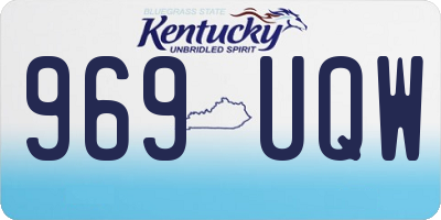 KY license plate 969UQW