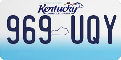 KY license plate 969UQY