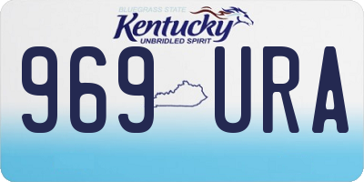 KY license plate 969URA
