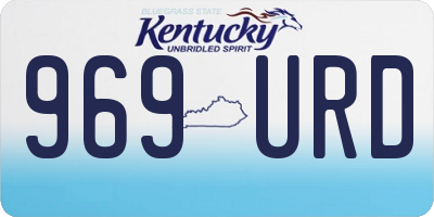 KY license plate 969URD