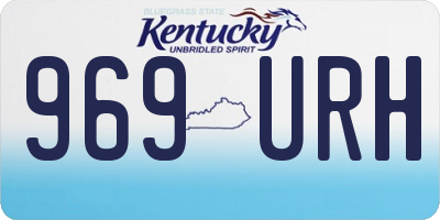 KY license plate 969URH