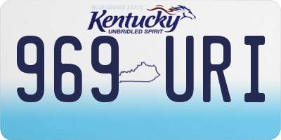 KY license plate 969URI