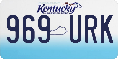 KY license plate 969URK