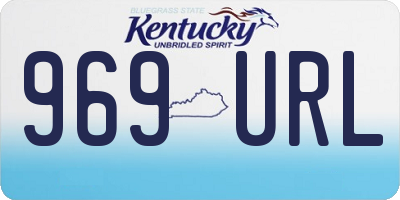 KY license plate 969URL