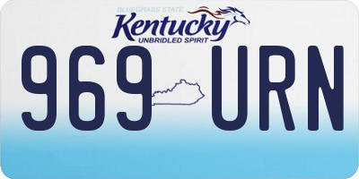 KY license plate 969URN