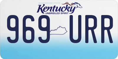 KY license plate 969URR