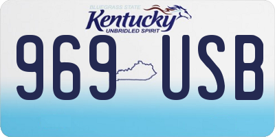 KY license plate 969USB