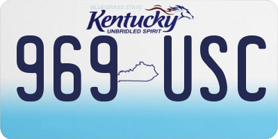 KY license plate 969USC