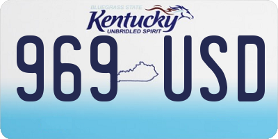 KY license plate 969USD