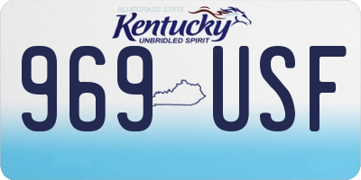 KY license plate 969USF