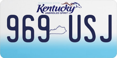 KY license plate 969USJ