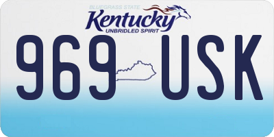 KY license plate 969USK
