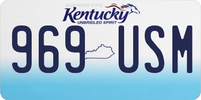 KY license plate 969USM