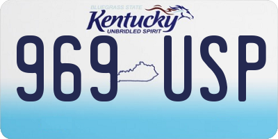 KY license plate 969USP