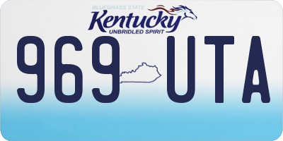 KY license plate 969UTA