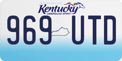KY license plate 969UTD