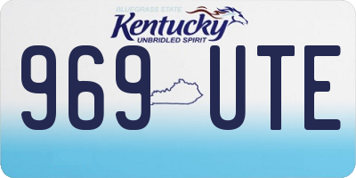 KY license plate 969UTE