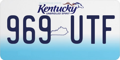 KY license plate 969UTF