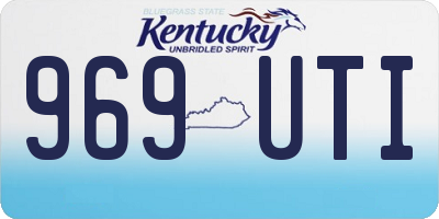 KY license plate 969UTI