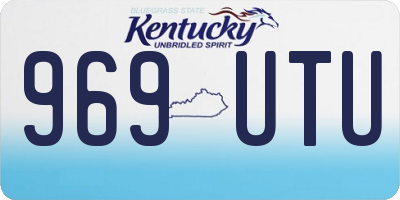 KY license plate 969UTU