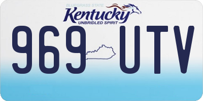 KY license plate 969UTV